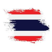 Hand drawing brush stroke Thailand flag vector