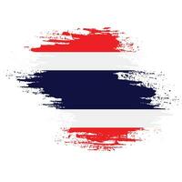 Abstract grunge stroke Thailand flag vector