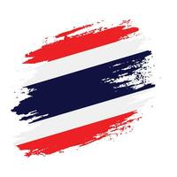 Paint brush stroke Thailand flag vector for free download