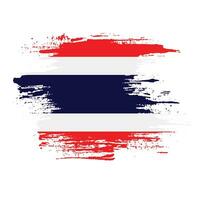 vector creativo de la bandera de la textura del grunge de Tailandia