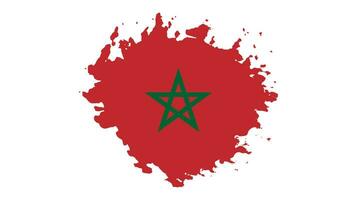 vector de bandera de marruecos de trazo de pincel para descarga gratuita