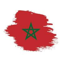 New hand paint Morocco abstract flag vector