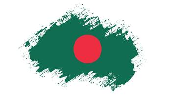 Flat Bangladesh grunge flag vector