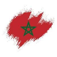 marruecos se desvaneció grunge textura bandera vector