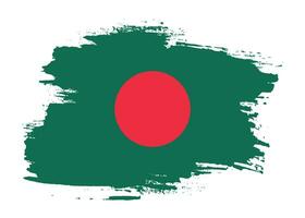 vector de bandera de bangladesh vintage de textura grunge plana