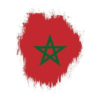 Professional Morocco grunge flag vector