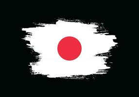 Paint ink brush stroke free Japan flag vector