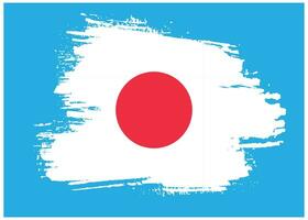 Splash Japan grunge flag vector