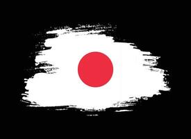 Abstract grunge stroke Japan flag vector