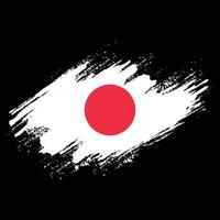 vector de bandera de japón de efecto de pincel colorido