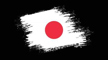 Modern brush stroke frame Japan flag vector