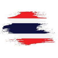 vector de bandera de tailandia de trazo de pincel de dibujo a mano