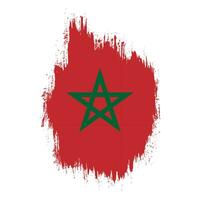 Abstract Morocco grunge texture flag vector