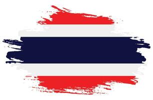 Ink paint brush stroke frame Thailand flag vector