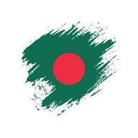 efecto de pincel bangladesh grunge textura bandera vector