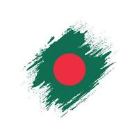 Grunge effect Bangladesh flag design vector
