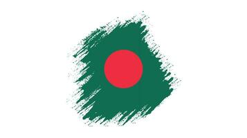 vector de bandera de bangladesh de trazo de pincel gráfico