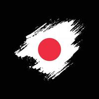 New distressed Japan grunge flag vector