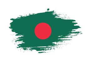 Professional hand paint Bangladesh flag vector