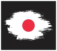 New faded grunge texture vintage Japan flag vector