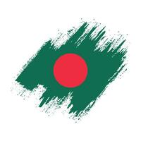 Modern brush stroke frame Bangladesh flag vector