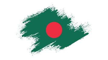 vector de bandera de bangladesh de trazo de pincel de bienvenida