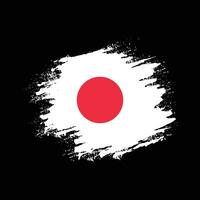 Japan faded grunge texture flag vector