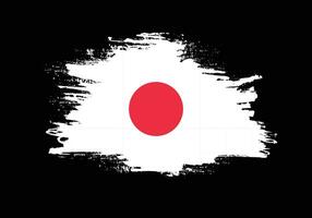 pincel trazo forma japón bandera vector