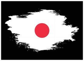 trazo de pincel dibujado a mano vector bandera de japón