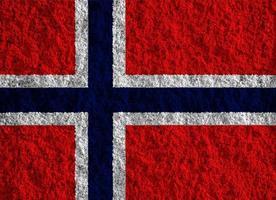 Norway flag on a textured background. Concept collage. photo