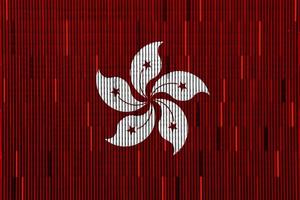 Hong Kong flag on a textured background. Concept collage. photo