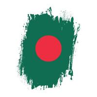Vintage Bangladesh grungy flag vector
