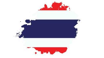 Vintage Thailand grungy flag vector