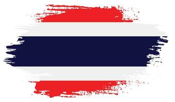 vector de bandera de tailandia de trazo de pincel de salpicadura