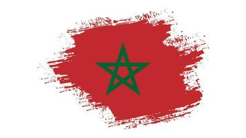 Splash grungy Morocco flag design vector