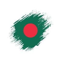 Abstract grunge texture Bangladesh flag design vector