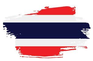 trazo de pincel grueso vector de bandera de tailandia