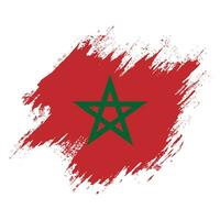 Graphic Morocco grunge flag vector