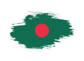 Brush stroke Bangladesh flag vector