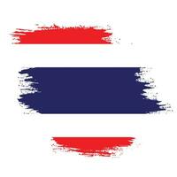 nuevo vector angustiado de la bandera del grunge de tailandia