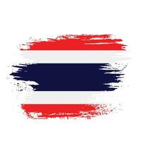 Vector grunge brush stroke Thailand flag vector
