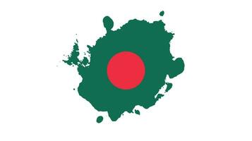 vector de bandera de bangladesh libre de trazo de pincel