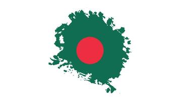 Brush stroke Bangladesh flag vector for free