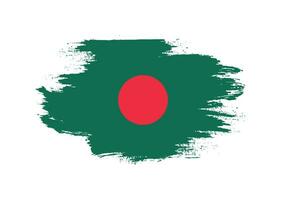 Professional paint streak Bangladesh flag vector