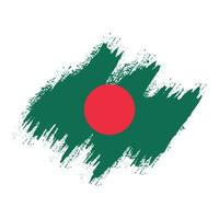 Paint brush stroke clipart Bangladesh flag vector
