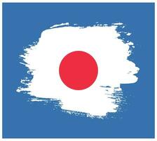 Hand paint professional abstract Japan flag vector