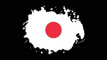 Brush stroke free Japan flag vector