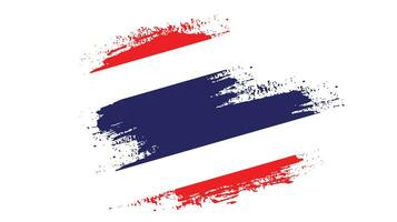 Professional graphic Thailand grunge texture flag vector