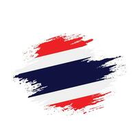 Brush stroke hand drawn vector Thailand flag