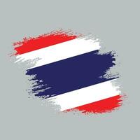 Thailand brush grunge flag vector